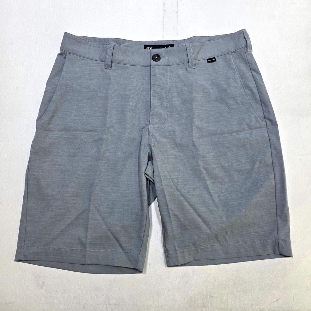 TravisMathew Beck Shorts Mens 32 Gray Performance Golf Casual Heathered Short